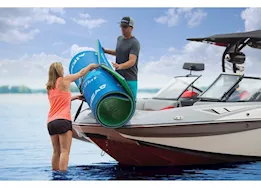 Airhead WaterMat Roll ‘N Go 11'x5' Floating Water Pad - Reversible (Blue/Green)